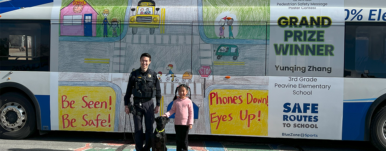 Safe Routes to School Pedestrian Safety Poster 1st Place Winner